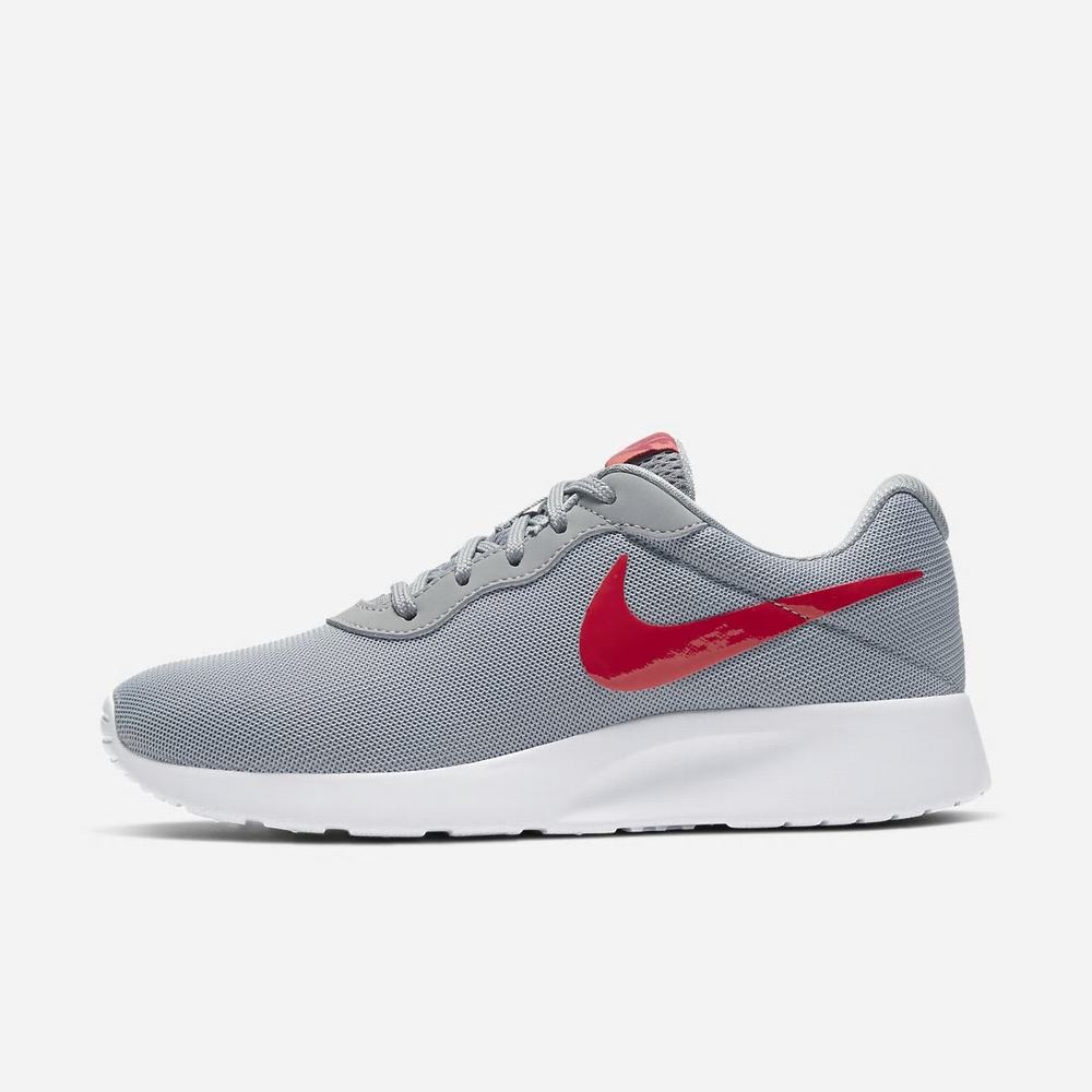 Sneakers Nike Tanjun Grise 4592-760 Particle Grey/Noble Red/White/Track Red Femme | TWQ-55765206